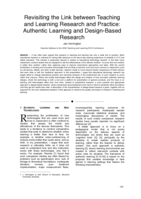 Revisiting the link between teaching and learning research and practice: Authentic learning and design-based research