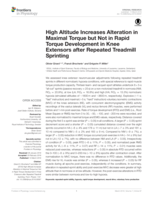 High altitude increases alteration in maximal torque but not in rapid torque development in knee extensors after repeated treadmill sprinting