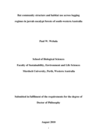 Bat community structure and habitat use across logging regimes in jarrah eucalypt forests of south-western Australia
