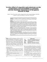 In vitro effect of carprofen and meloxicam on the conductance and permeability to mannitol and the histologic appearance of the gastric mucosa of dogs