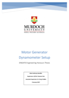 Motor generator dynamometer setup