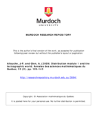 Distribution modulo 1 and the lexicographic world