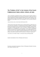 The ‘Problem of Evil’ in the context of the French enlightenment: Bayle, Leibniz, Voltaire, de Sade