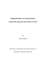 Building resilience in nursing students: Coping with aggression and violence at work