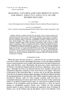 Seasonal catches, size and meristic data for sprat, Sprattus sprattus, in the Severn Estuary