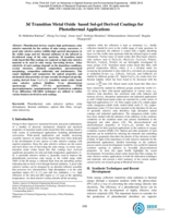 3d transition metal oxide based sol-gel derived coatings for photothermal applications
