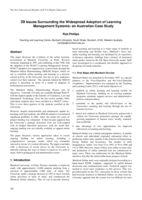 39 Issues surrounding the widespread adoption of learning management systems: An Australian case study