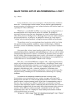 Image thesis: Art or multidimensional logic