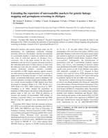Extending the repertoire of microsatellite markers for genetic linkage mapping and germplasm