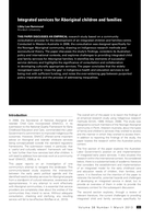 Integrated services for Aboriginal children and families