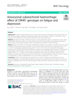 Aneurysmal subarachnoid haemorrhage: Effect of CRHR1 genotype on fatigue and depression