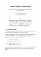Statistical methods in Remote Sensing