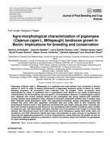 Agro-morphological characterization of pigeonpea (Cajanus cajan L. Millspaugh) landraces grown in Benin: Implications for breeding and conservation