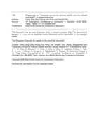 Singaporean and Taiwanese pre-service teachers' beliefs and their attitude towards ICT: A comparative study