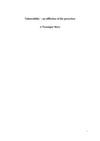 Vulnerability: An affliction of the powerless: A Nyoongar Story