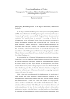 Deterritorialisations of Desire: “Transgressive” Sexuality as Filipino Anti-Imperialist Resistance in Jessica Hagedorn’s Dogeaters