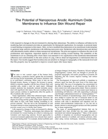 The potential of nanoporous anodic aluminium oxide membranes to influence skin wound repair