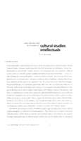 Ethics, morality and the formation of cultural studies intellectuals