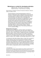 Mentoring as a context for developing motivation