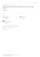 Understanding user experience of mobile money services in emerging markets