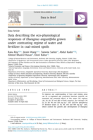 Data describing the eco-physiological responses of Elaeagnus angustifolia grown under contrasting regime of water and fertilizer in coal-mined spoils