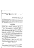 Factors influencing the establishment of Mesocestoides corti in mice following oral inoculation of tetrathyridia