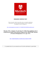 The mediating role of corporate governance and corporate image on the CSR-FP link