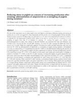 Reducing stress in piglets as a means of increasing production after weaning: Administration of amperozide or co-mingling of piglets during lactation?