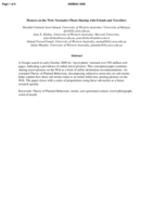 Pictures on the web: Normative photo sharing with friends and travellers