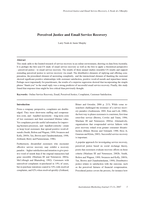 Perceived justice in email service recovery