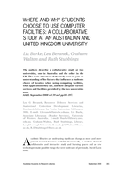 Where and why students choose to use computer facilities: A collaborative study at an Australian and United Kingdom university