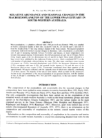 Relative abundance and seasonal changes in the macrozooplankton of the lower Swan Estuary in south western Australia