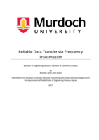 Reliable data transfer via frequency transmission