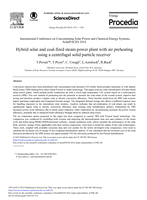 Hybrid solar and coal-fired steam power plant with air preheating using a centrifugal solid particle receiver