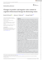 Changes in positive and negative voice content in cognitive‐behavioural therapy for distressing voices