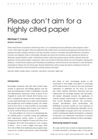 Please don't aim for a highly cited paper