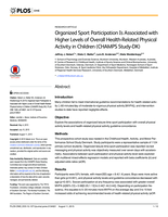 Organized sport participation is associated with higher levels of overall health-related physical activity in children (CHAMPS Study-DK)