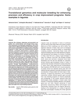 Translational genomics and molecular breeding for enhancing precision and efficiency in crop improvement programs: Some examples in legumes