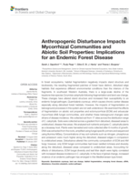 Anthropogenic disturbance impacts mycorrhizal communities and abiotic soil properties: Implications for an endemic forest disease