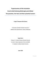 Trypanosomes of the Australian brush-tailed bettong (Bettongia penicillata)- the parasites, the host and their potential vectors