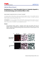 Development of a total flavonoids extract of Artemisia Rupestris L. via nanotechnology and its antiviral effect In Vitro