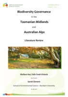 Biodiversity Governance in the Tasmanian Midlands and Australian Alps – a preliminary literature review