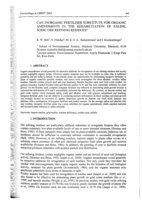 Can inorganic fertilizer substitute for organic amendments in the rehabilitation of saline, sodic ore refining residues?