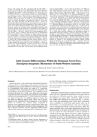 Little genetic differentiation within the dominant forest tree, Eucalyptus marginata (Myrtaceae) of south-western Australia