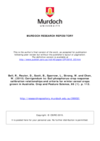 Corrigendum to: Soil phosphorus–crop response calibration relationships and criteria for winter cereal crops grown in Australia