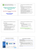 Writing and submitting papers to IAPA Journal: An interactive workshop