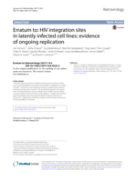 Erratum to: HIV integration sites in latently infected cell lines: evidence of ongoing replication