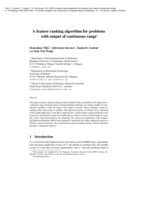 A feature ranking algorithm for problems with output of continuous range