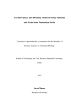 The prevalence and diversity of blood-borne parasites and ticks from Tasmanian devils