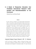 A model of researcher education that facilitates international research collaboration and internationalization of the curriculum